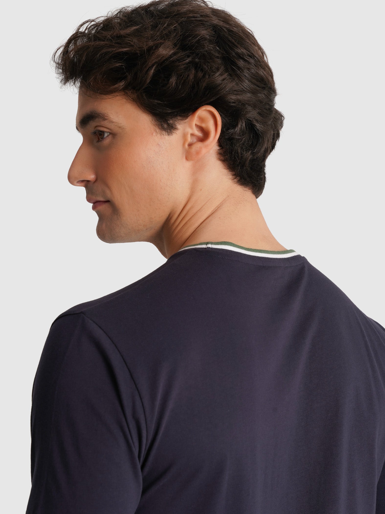 BLUE COTTON T-SHIRT SHORT SLEEVE REGULAR FIT MR. BLUE