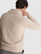 JERSEY DE LANA BEIGE MANGA LARGA REGULAR FIT MR. AZUL