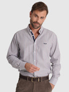 BORDEAUX COTTON SHIRT LONG SLEEVE REGULAR FIT MR. BLUE