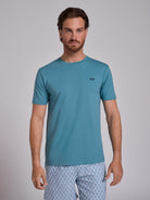 CAMISETA ALGODÓN VERDE MANGA CORTA REGULAR FIT MR. AZUL