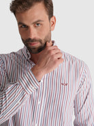 CAMISA ALGODÃO BORDEAUX MANGA COMPRIDA REGULAR FIT MR. BLUE