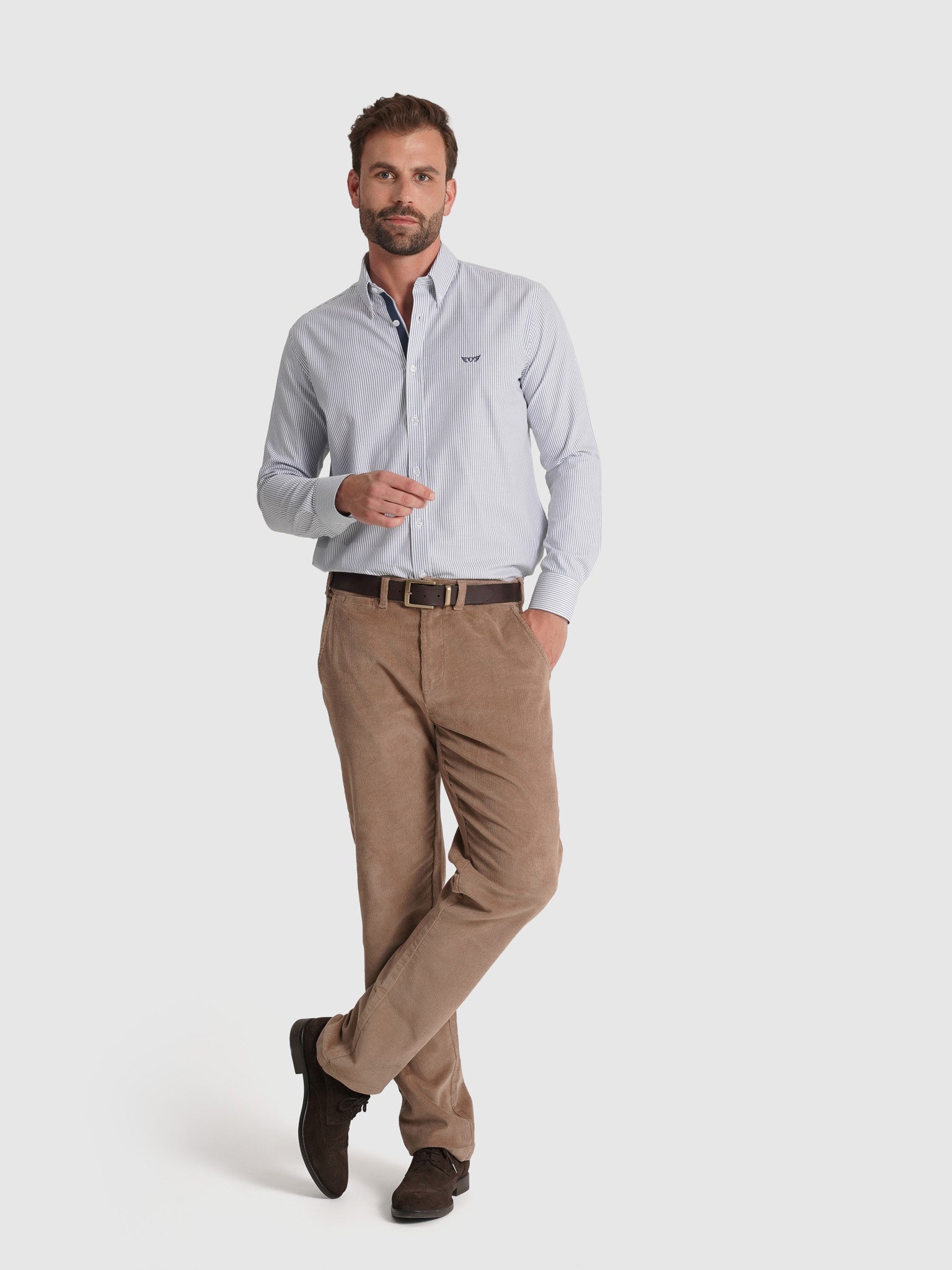 BLUE COTTON SHIRT LONG SLEEVE REGULAR FIT MR. BLUE
