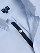CAMISA ALGODÓN AZUL MANGA LARGA REGULAR FIT MR. AZUL
