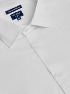 WHITE COTTON LONG SLEEVE SHIRT CLASSIC FIT MR. BLUE