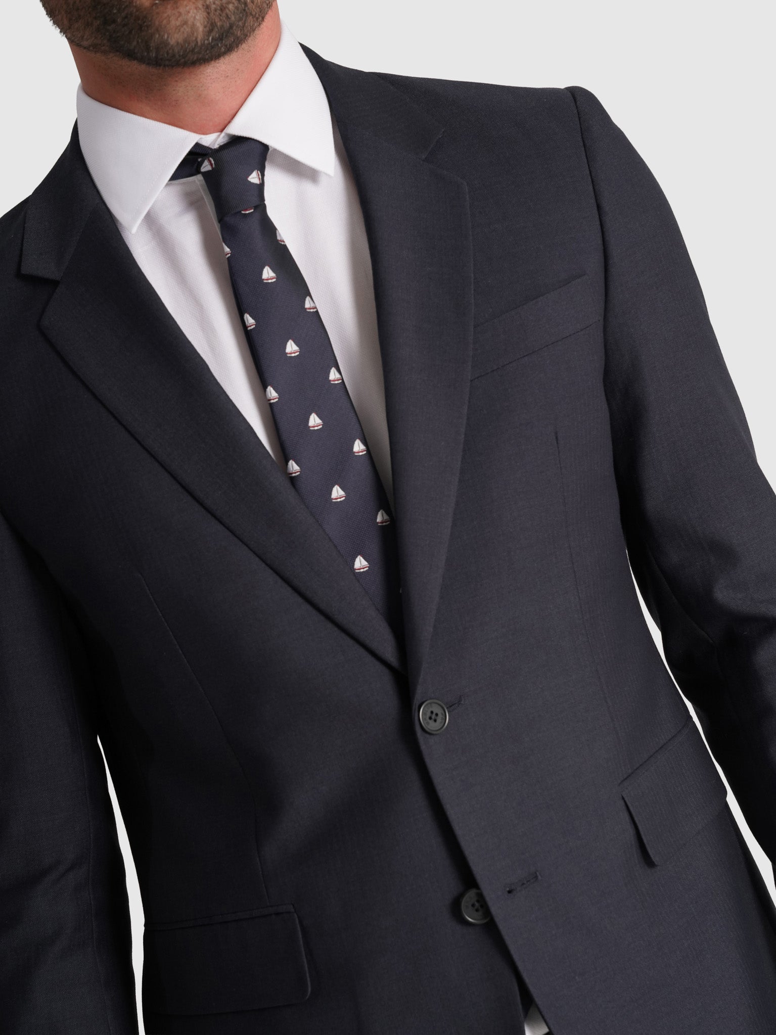 TRAJE AZUL MANGA LARGA REGULAR FIT MR. AZUL