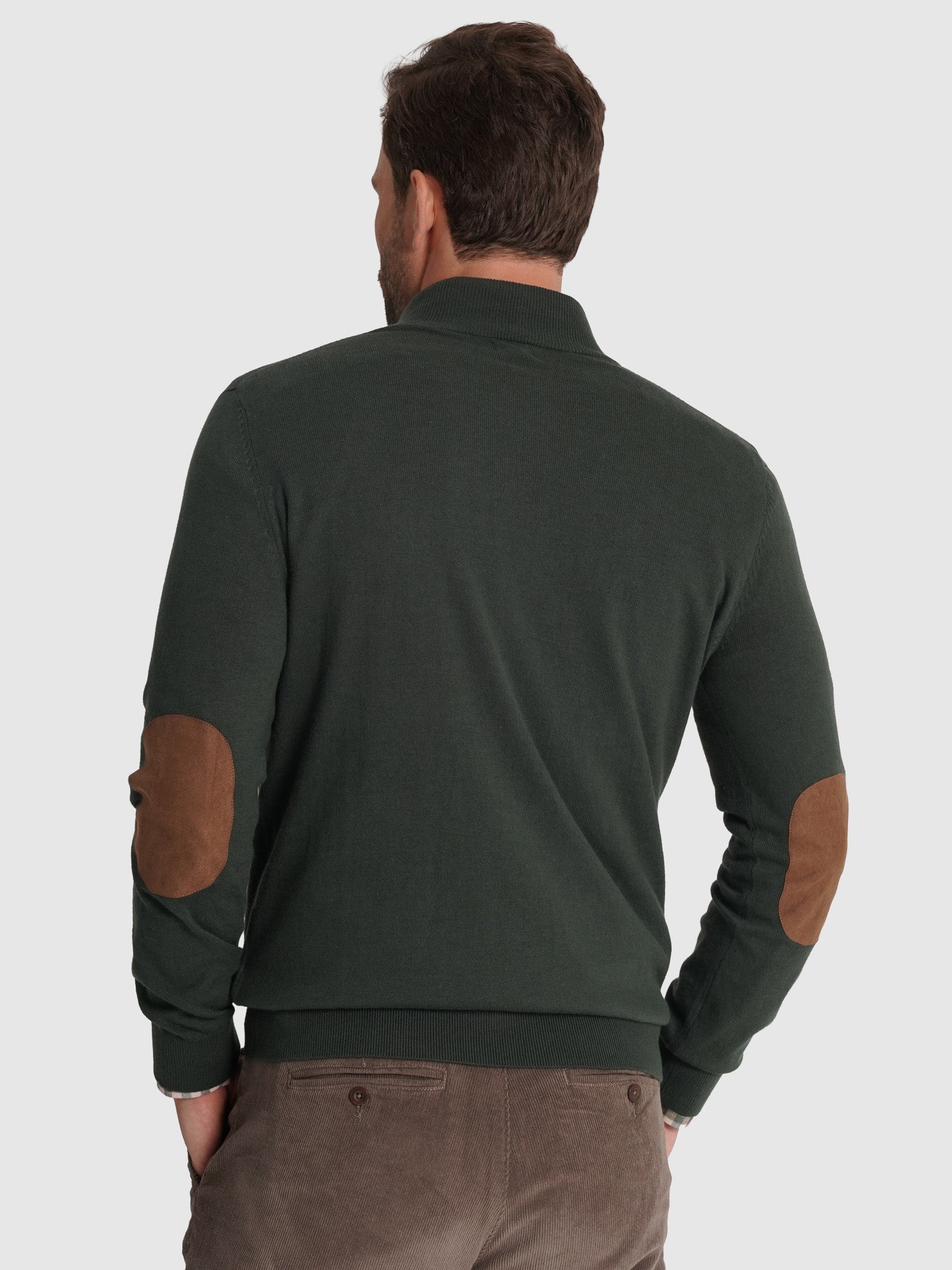 JERSEY DE LANA VERDE CON CODERAS MR REGULAR FIT. AZUL