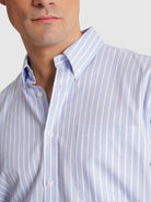 CAMISA ALGODÓN AZUL MANGA LARGA REGULAR FIT MR. AZUL