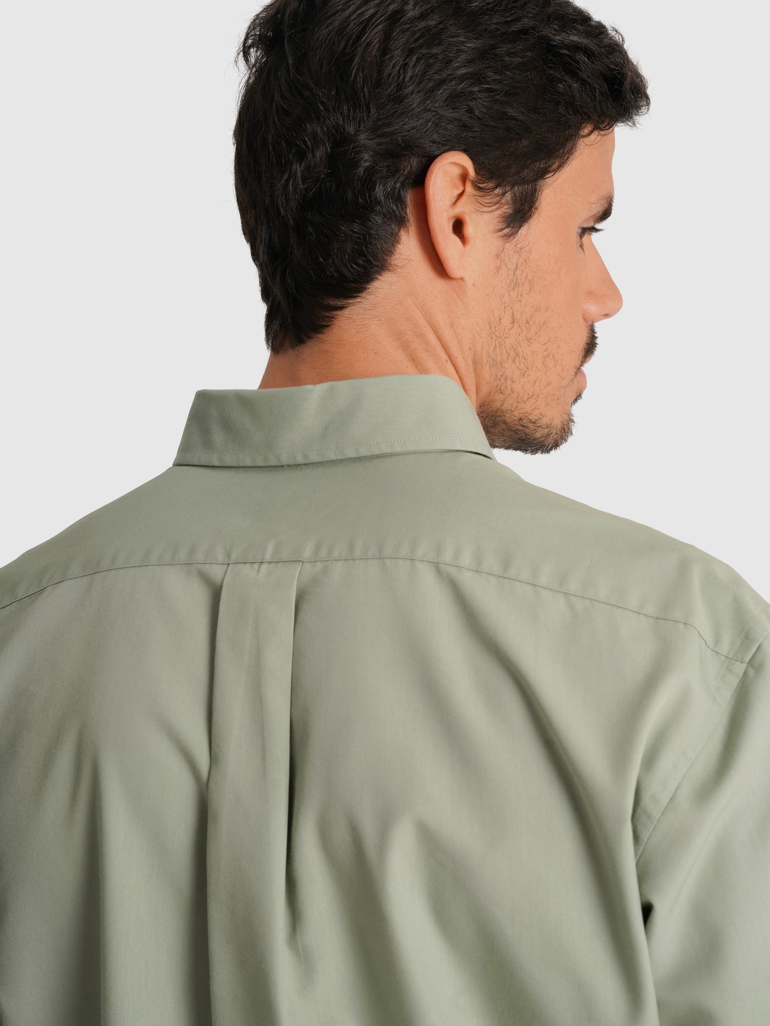 CAMISA ALGODÓN VERDE MANGA LARGA REGULAR FIT MR. AZUL