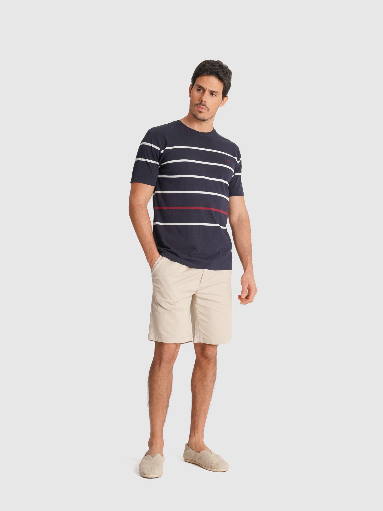 BLUE COTTON T-SHIRT SHORT SLEEVE REGULAR FIT MR. BLUE