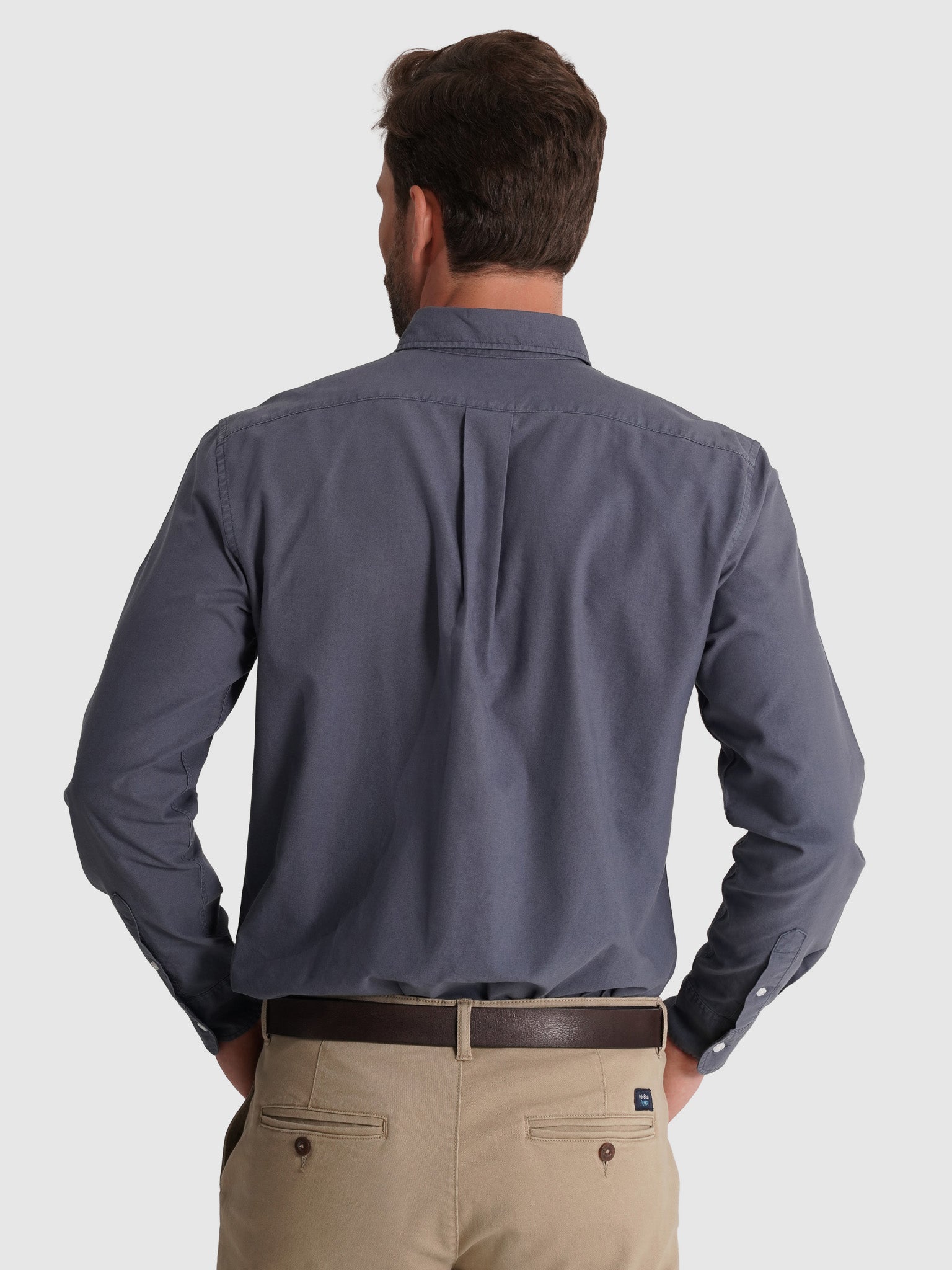 CAMISA ALGODÓN AZUL MANGA LARGA REGULAR FIT MR. AZUL
