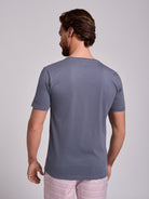 CAMISETA ALGODÓN AZUL MANGA CORTA REGULAR FIT MR. AZUL