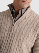 BEIGE WOOL PULLOVER LONG SLEEVE REGULAR FIT MR. BLUE