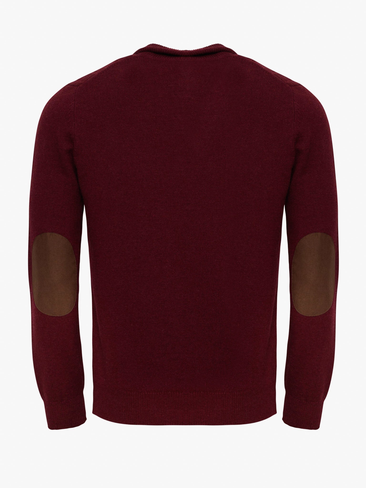 BORDEAUX WOOL PULLOVER WITH REGULAR FIT MR ELBOW PADS. BLUE