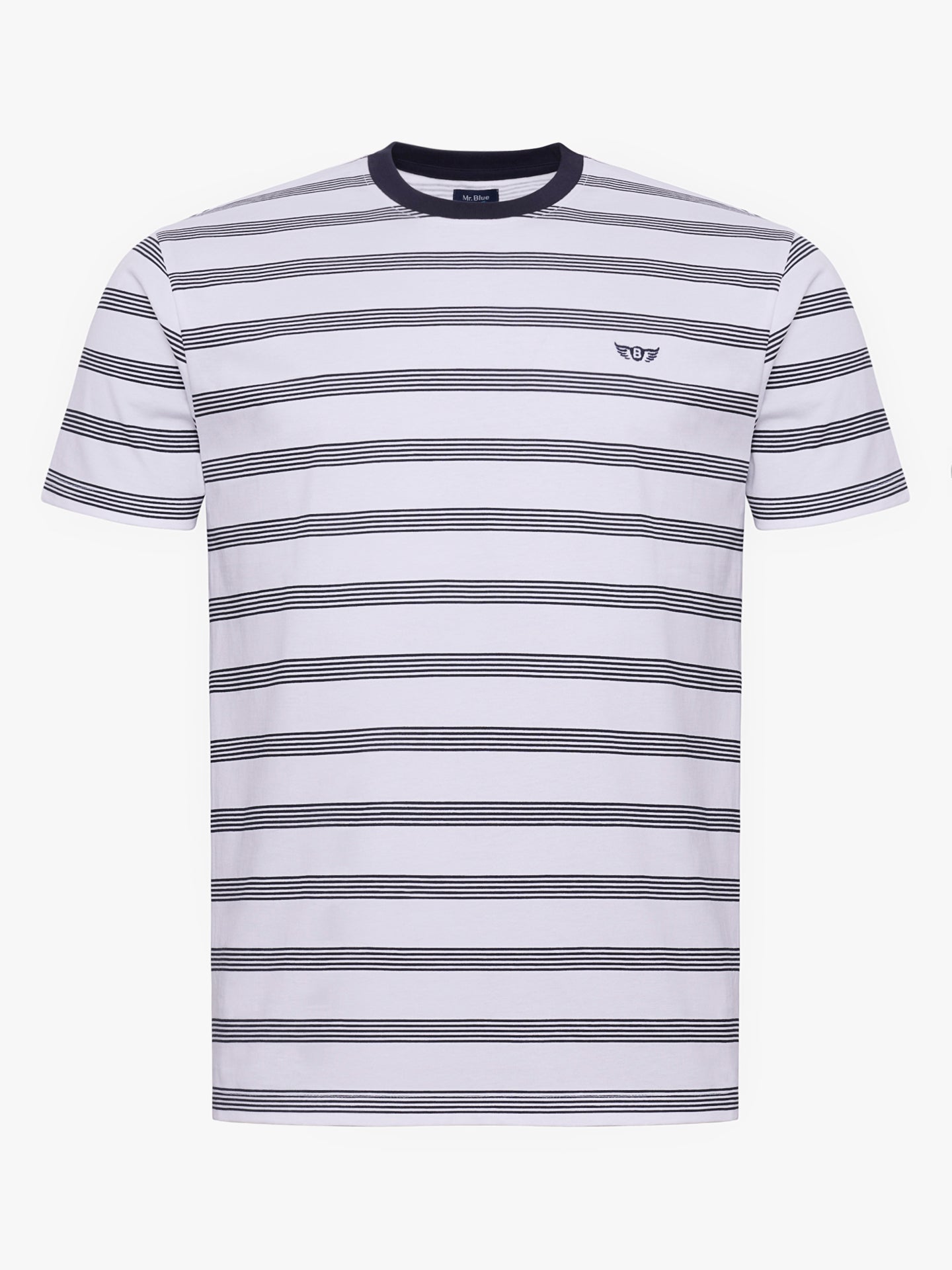 BLUE COTTON T-SHIRT SHORT SLEEVE REGULAR FIT MR. BLUE
