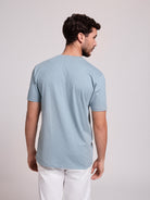 CAMISETA ALGODÓN AZUL MANGA CORTA REGULAR FIT MR. AZUL