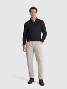 JERSEY DE CASHMERE AZUL MANGA LARGA REGULAR FIT MR. AZUL