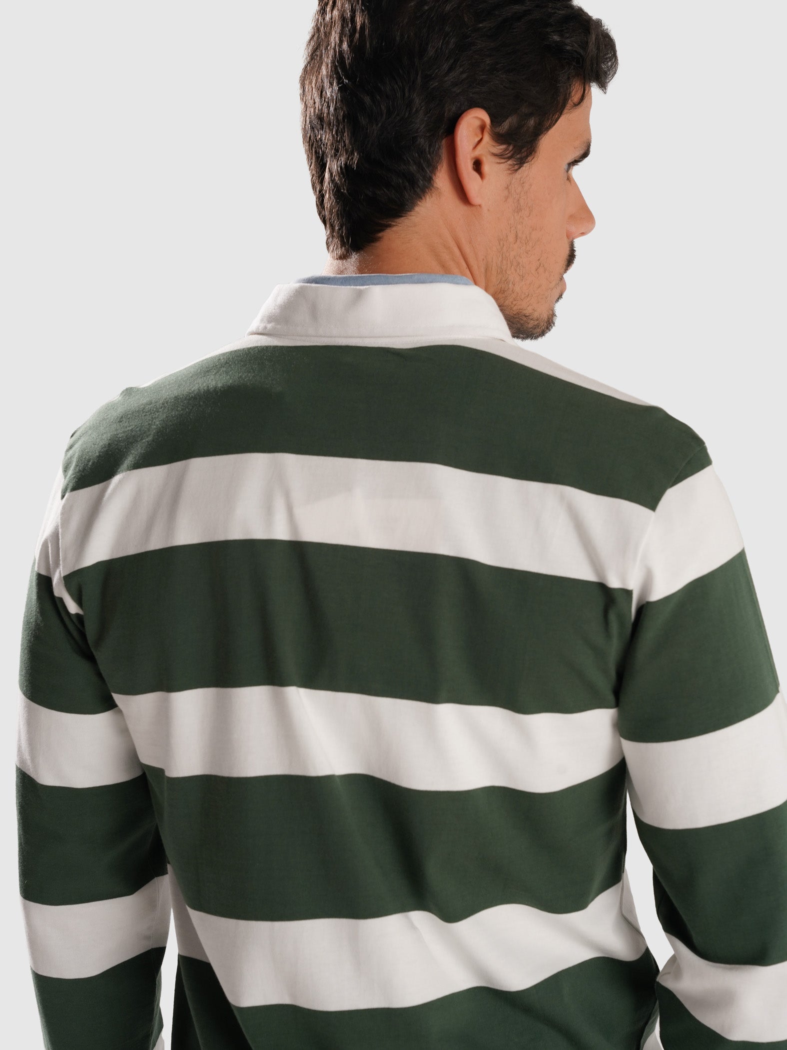 RUGBY GREEN COTTON LONG SLEEVE REGULAR FIT MR. BLUE