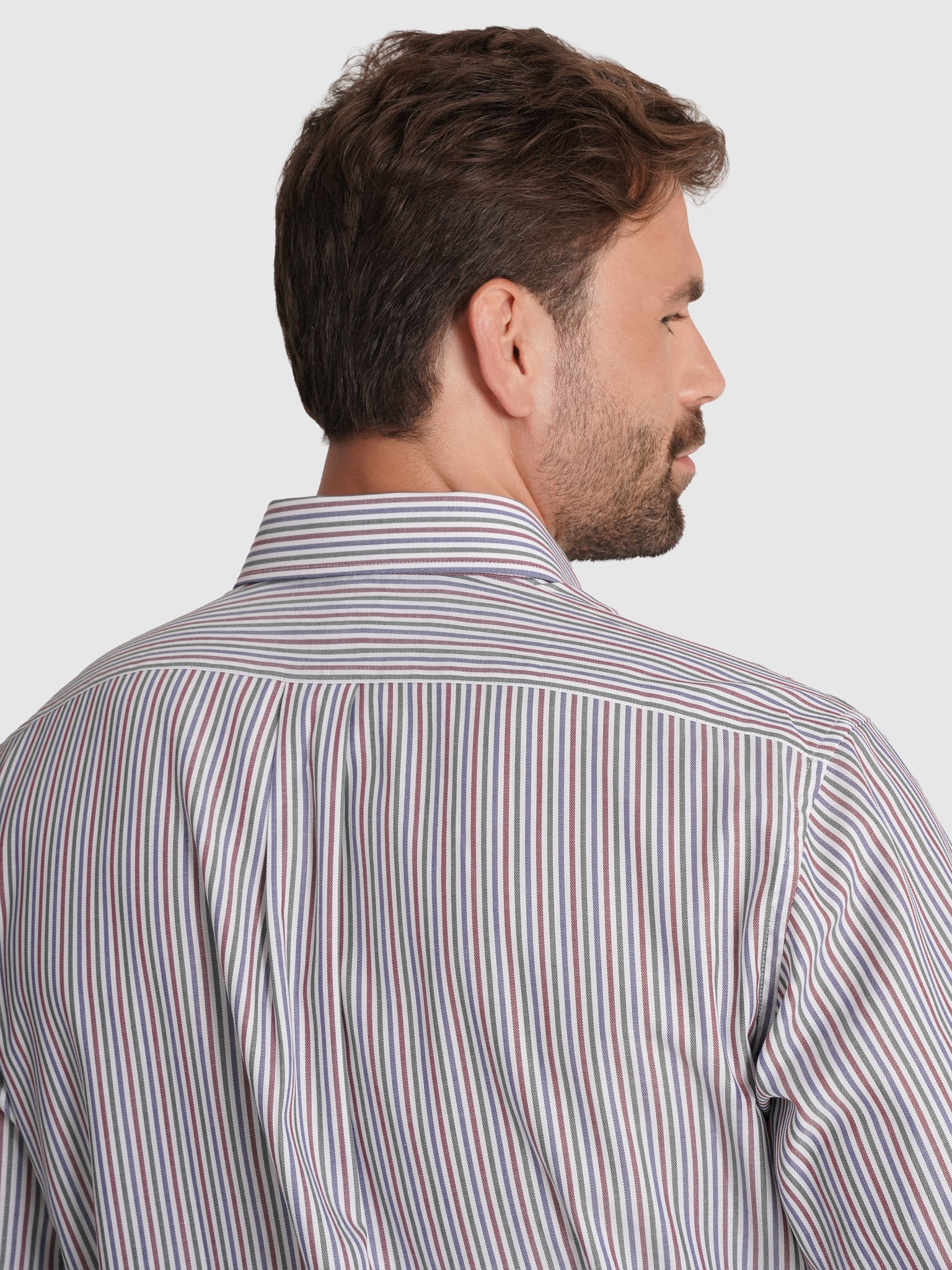 BORDEAUX COTTON SHIRT LONG SLEEVE REGULAR FIT MR. BLUE