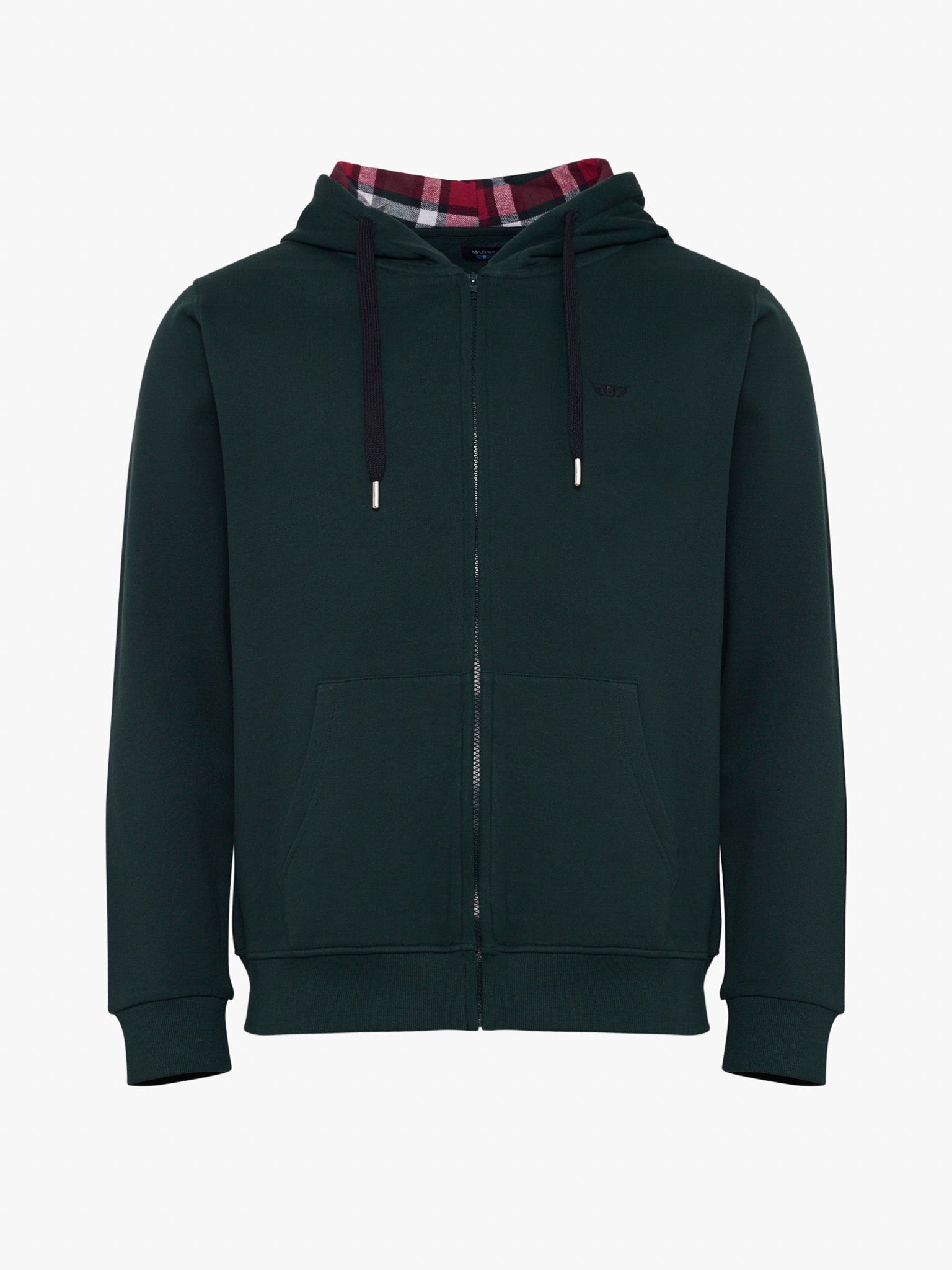 GREEN COTTON HOODIE LONG SLEEVE REGULAR FIT MR. BLUE