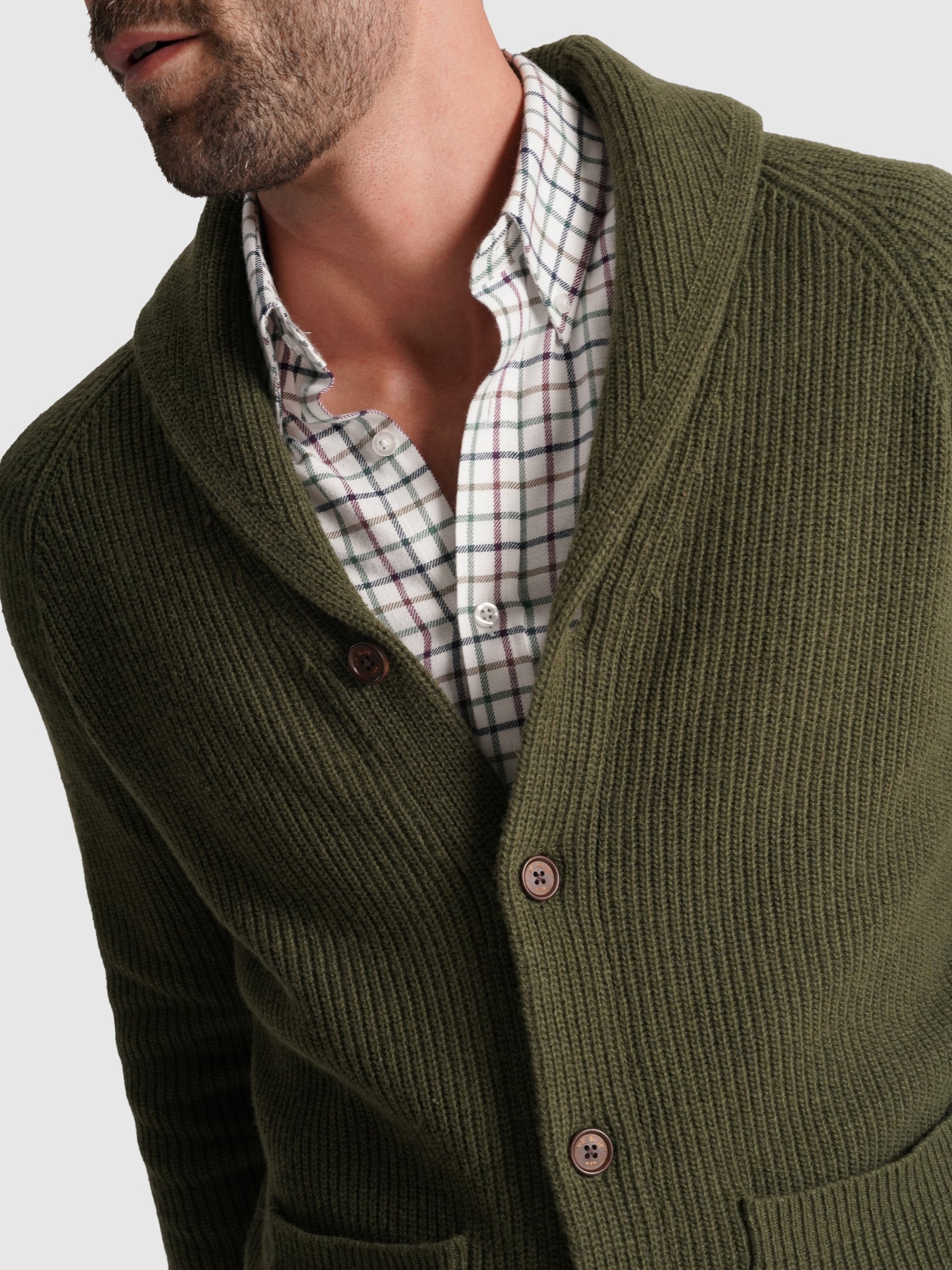 GREEN WOOL PULLOVER LONG SLEEVE REGULAR FIT MR. BLUE