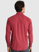 RED COTTON SHIRT LONG SLEEVE REGULAR FIT MR. BLUE