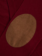 BORDEAUX WOOL PULLOVER WITH REGULAR FIT MR ELBOW PADS. BLUE