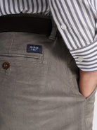 GREEN COTTON TROUSERS CLASSIC FIT MR. BLUE