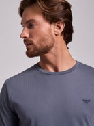 CAMISETA ALGODÓN AZUL MANGA CORTA REGULAR FIT MR. AZUL