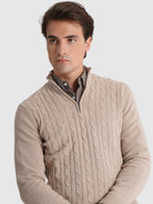 BEIGE WOOL PULLOVER LONG SLEEVE REGULAR FIT MR. BLUE