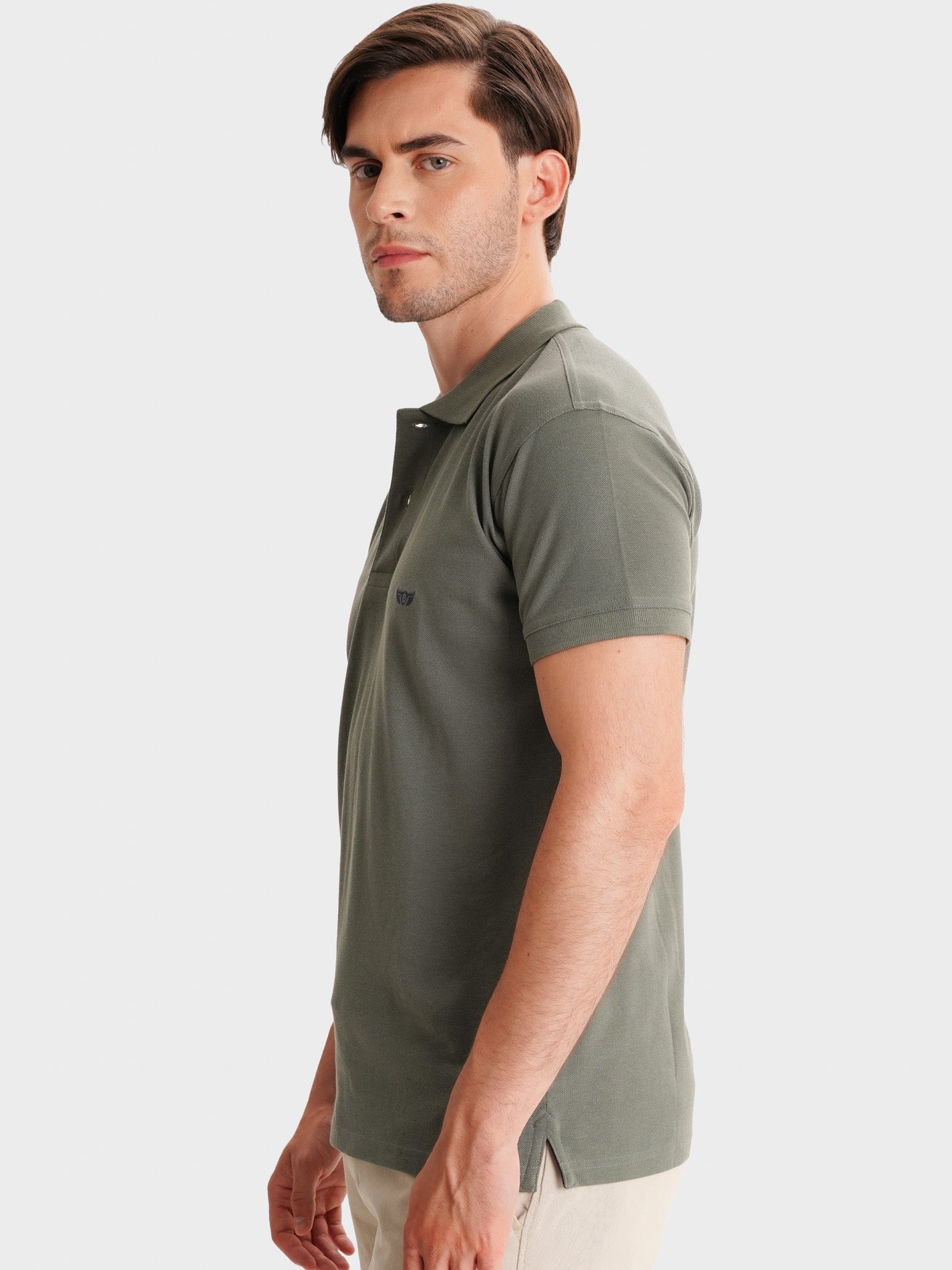 POLO VERDE MANGA CORTA REGULAR FIT MR. AZUL