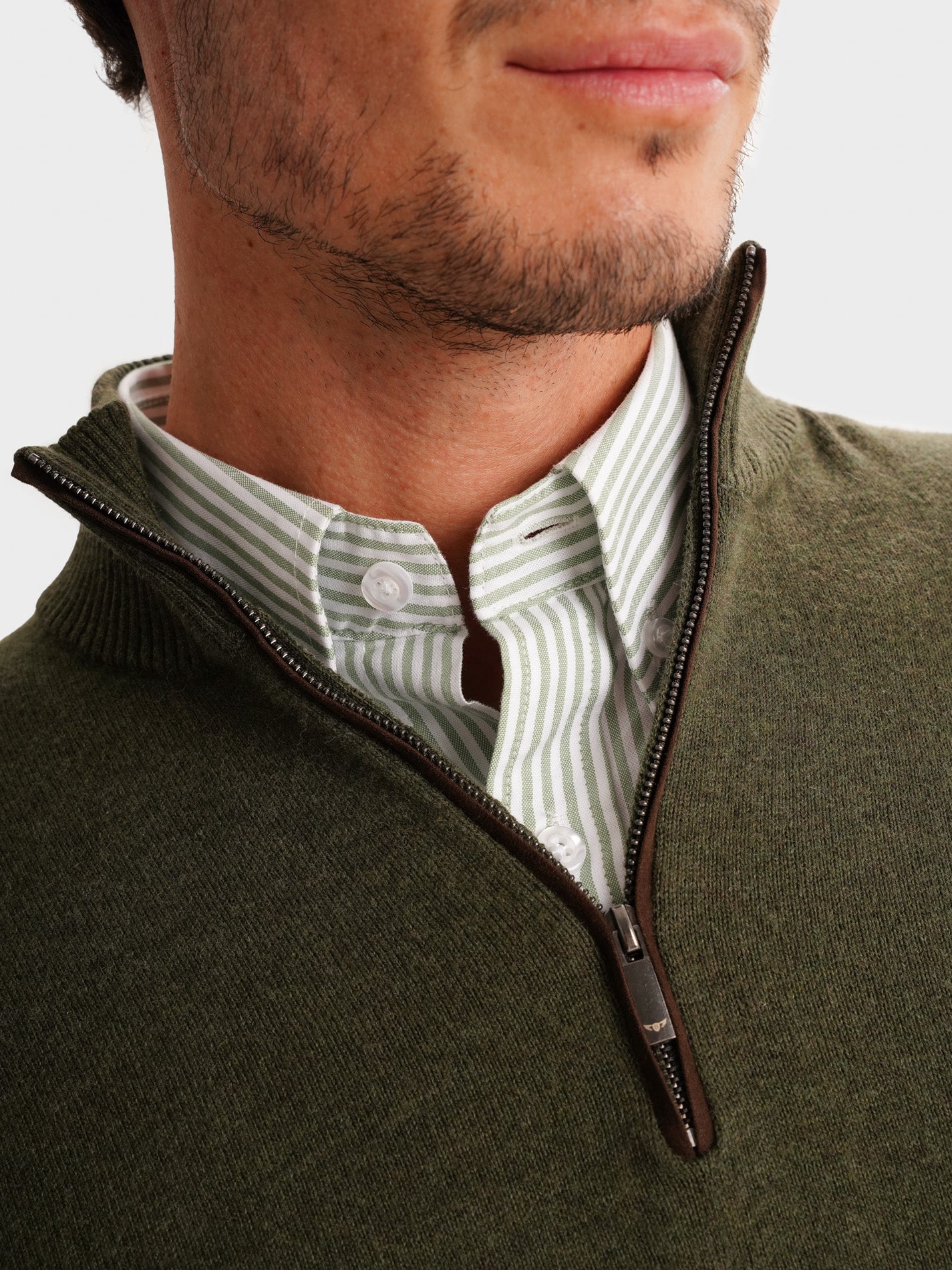 GREEN THIN PULLOVER LONG SLEEVE REGULAR FIT MR. BLUE