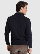 JERSEY DE CASHMERE AZUL MANGA LARGA REGULAR FIT MR. AZUL