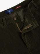 GREEN COTTON TROUSERS CLASSIC FIT MR. BLUE