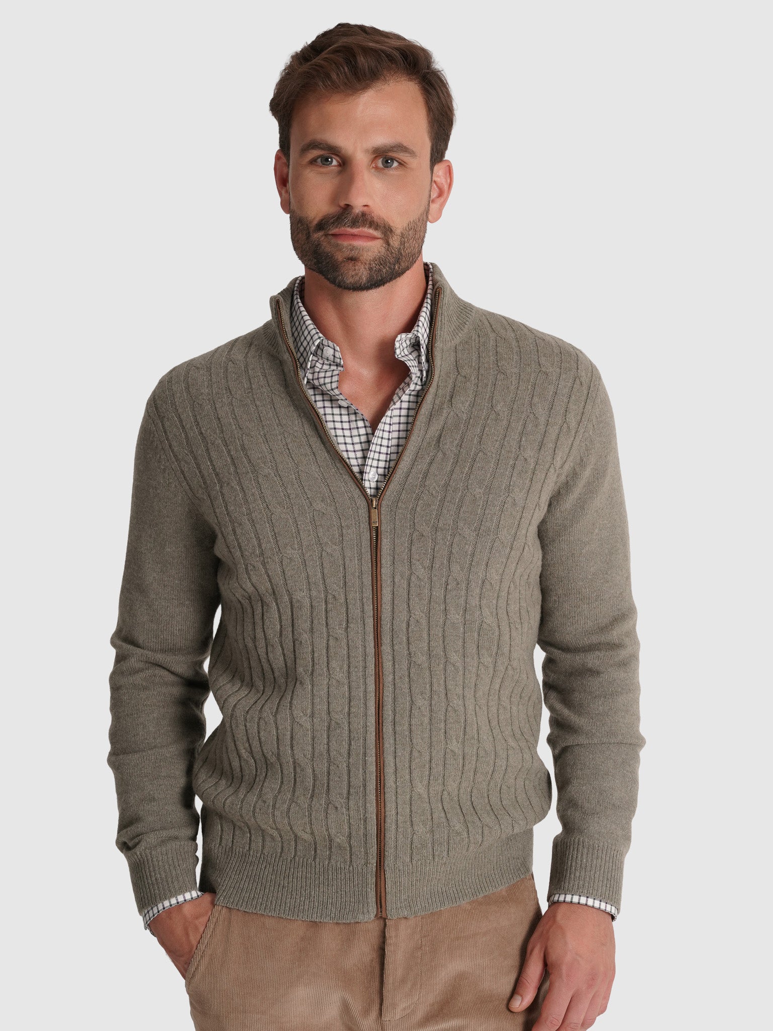 JERSEY DE LANA VERDE CON CODERAS MR REGULAR FIT. AZUL