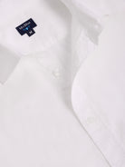 WHITE COTTON LONG SLEEVE SLIM FIT MR SHIRT. BLUE