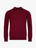JERSEY DE CASHMERE BURDEOS CON CODERAS MR REGULAR FIT. AZUL