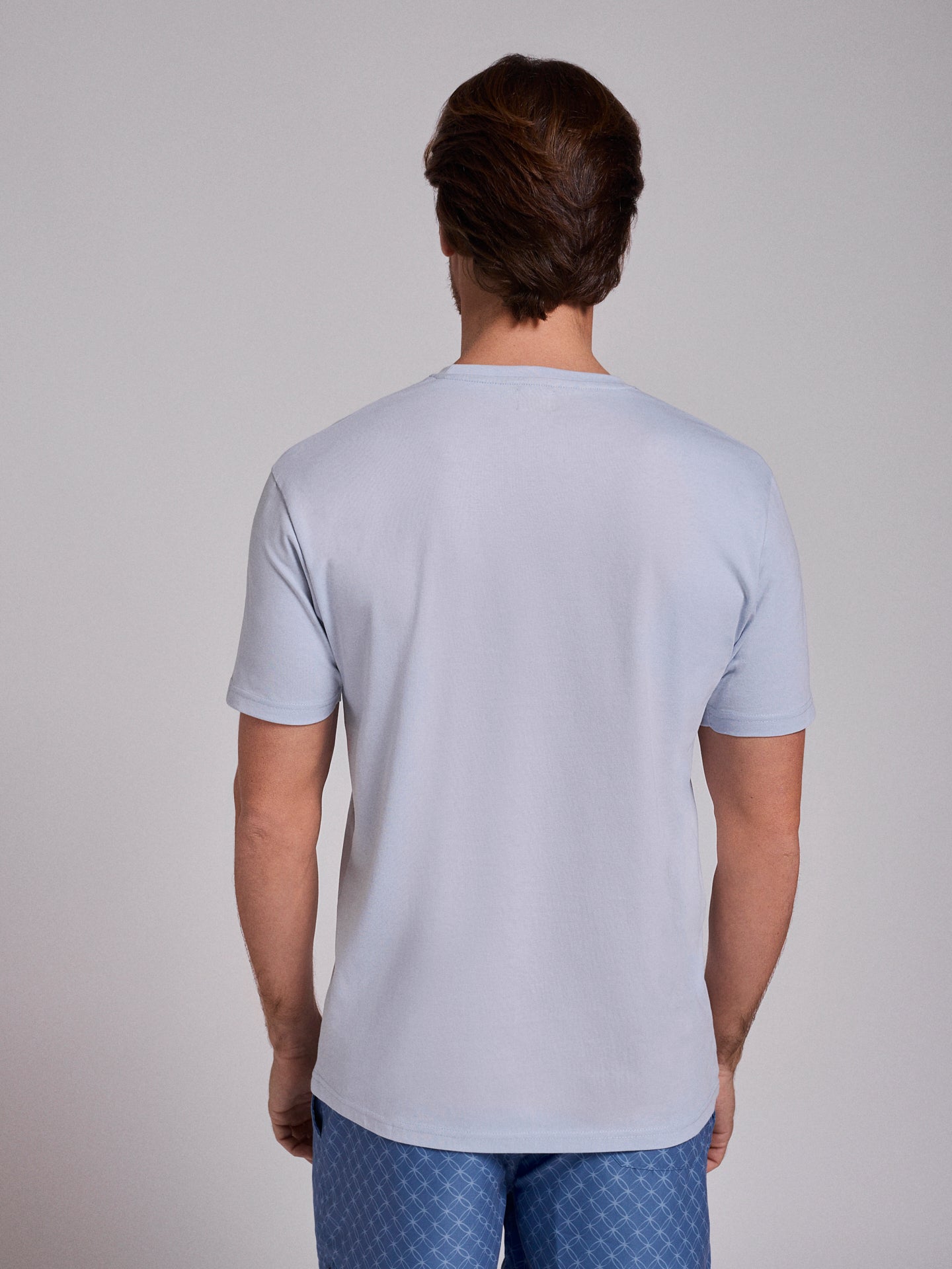 CAMISETA ALGODÓN AZUL MANGA CORTA REGULAR FIT MR. AZUL