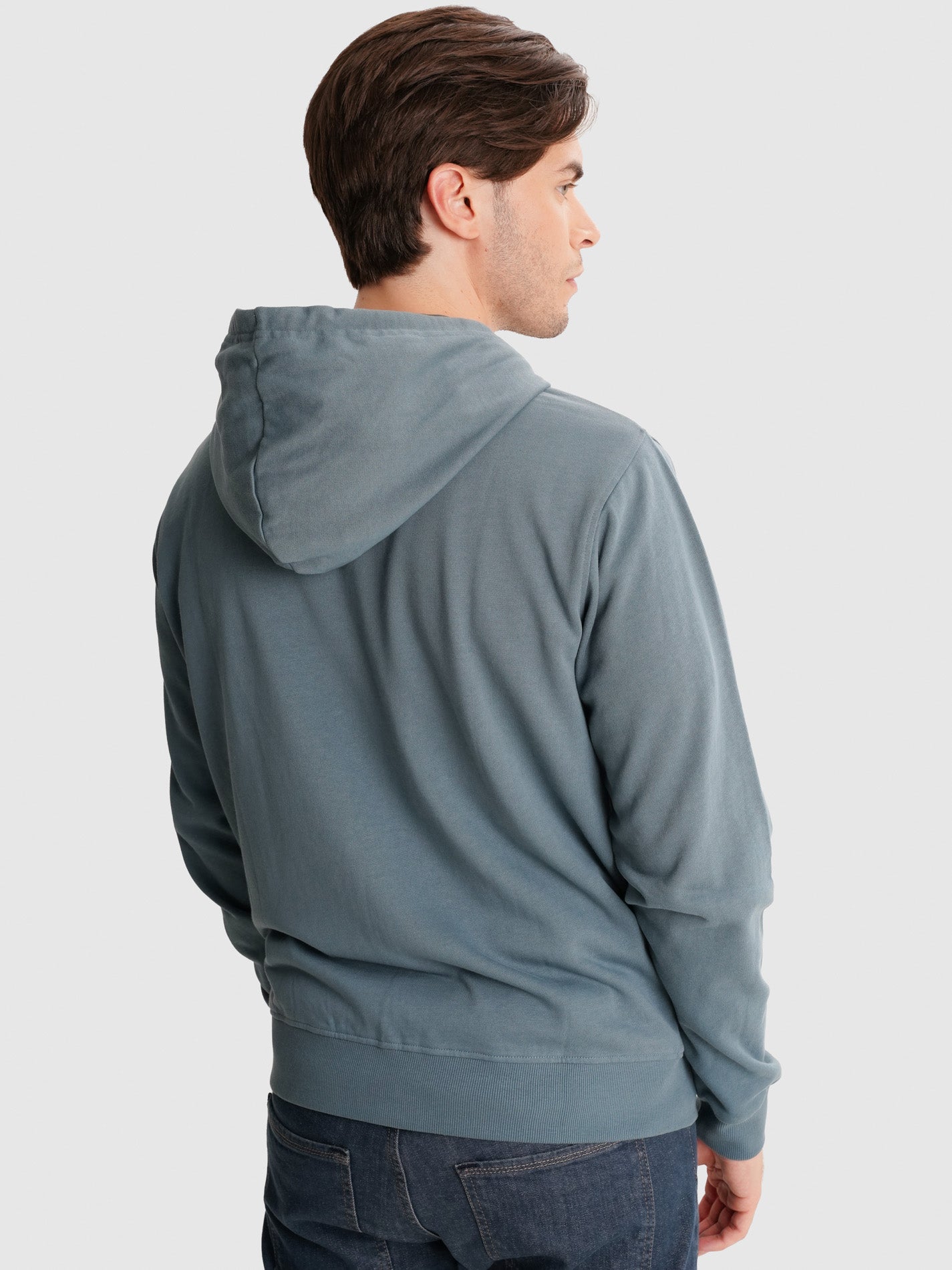 SUDADERA REGULAR FIT AZUL CON CAPUCHA MR. AZUL