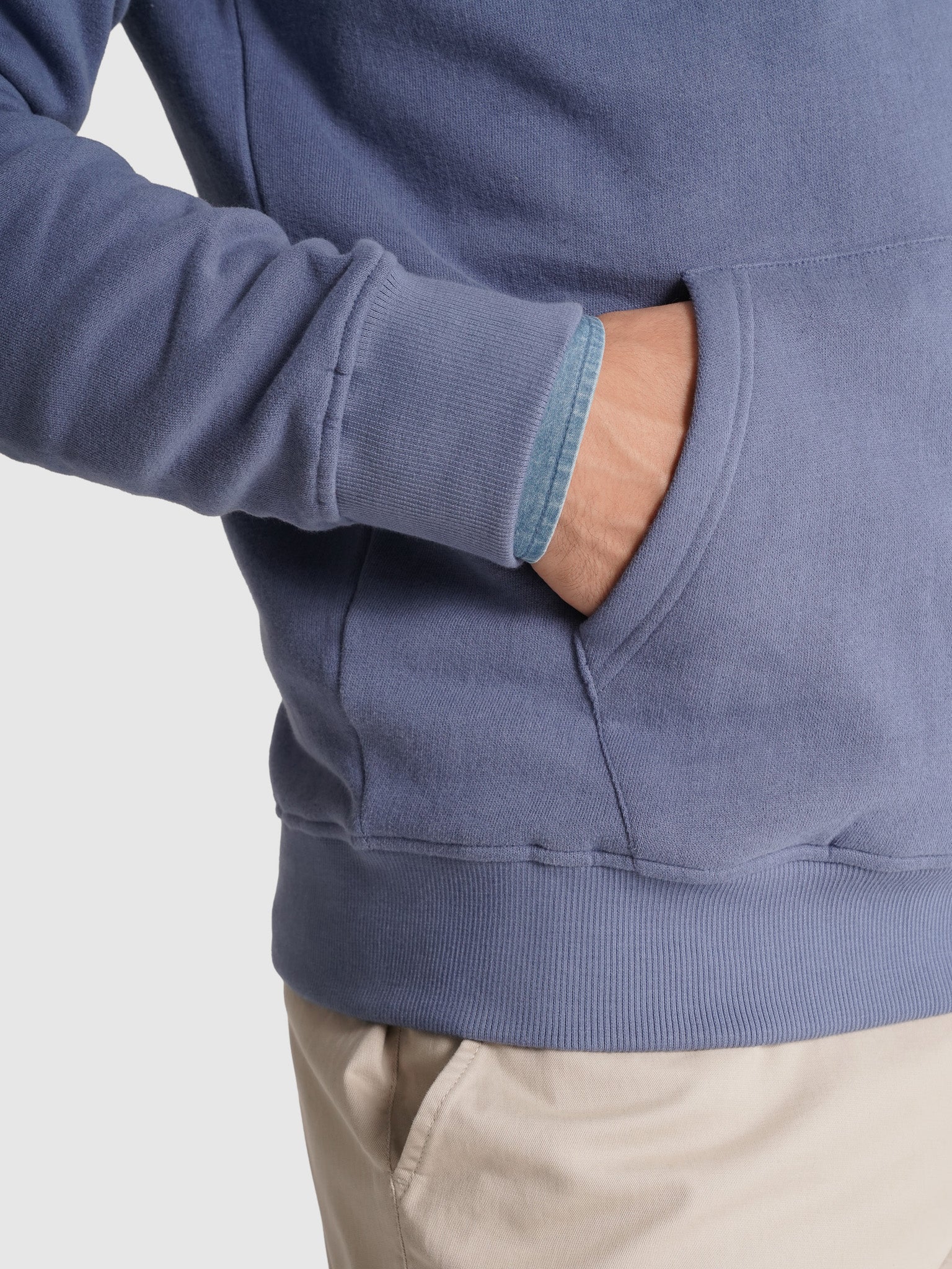 BLUE COTTON HOODIE LONG SLEEVE REGULAR FIT MR. BLUE