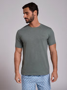 CAMISETA ALGODÓN VERDE MANGA CORTA REGULAR FIT MR. AZUL