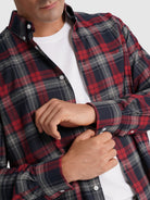 CAMISA FRANELA AZUL MANGA LARGA REGULAR FIT MR. AZUL