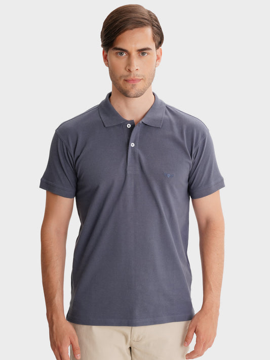 POLO AZUL MANGA CORTA REGULAR FIT MR. AZUL