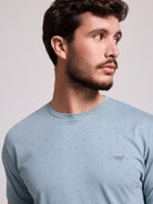 CAMISETA ALGODÓN AZUL MANGA CORTA REGULAR FIT MR. AZUL