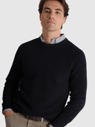BLUE COTTON PULLOVER LONG SLEEVE REGULAR FIT MR. BLUE
