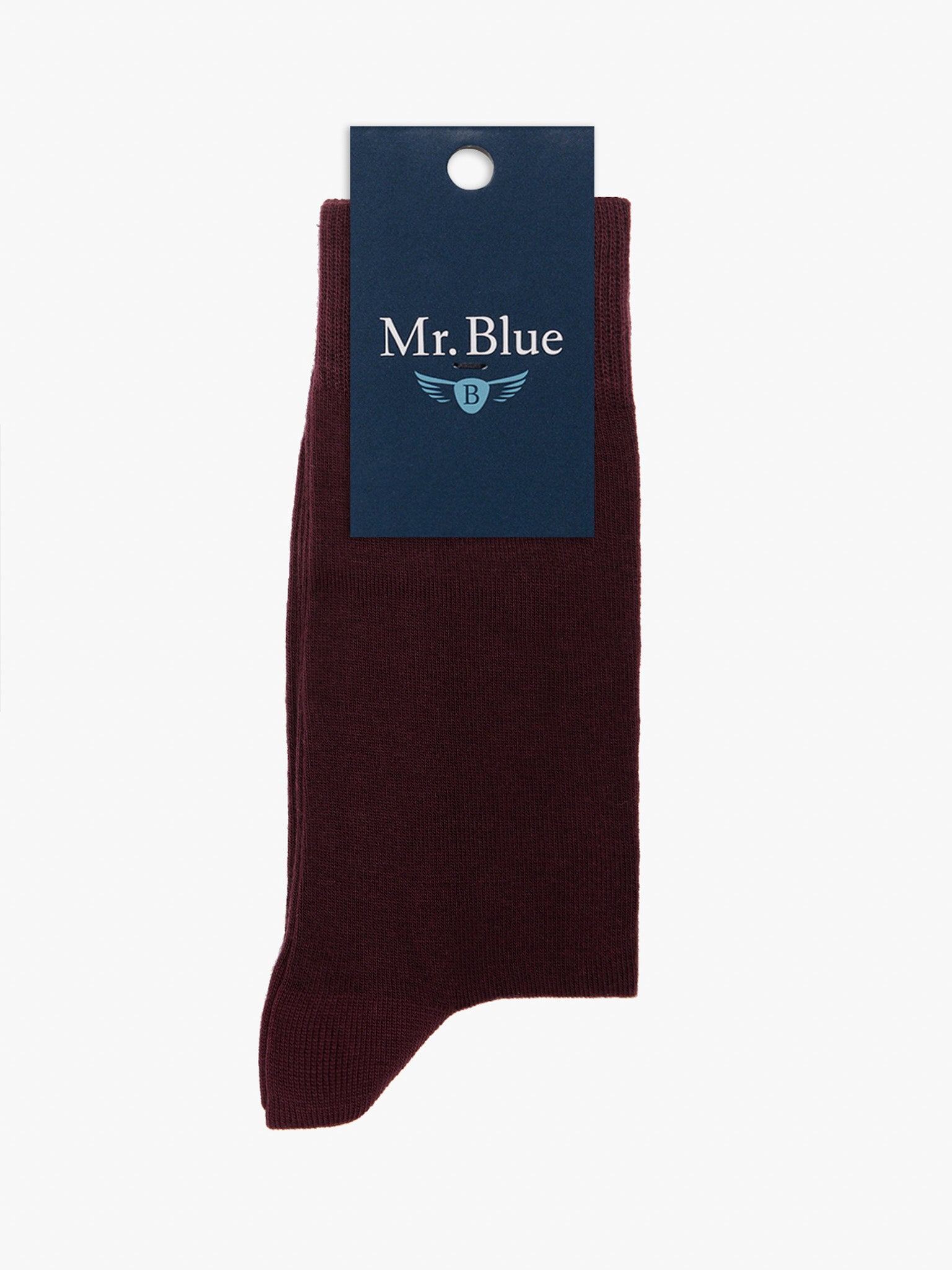 REGULAR FIT BORDEAUX WOOL SOCKS MR. BLUE