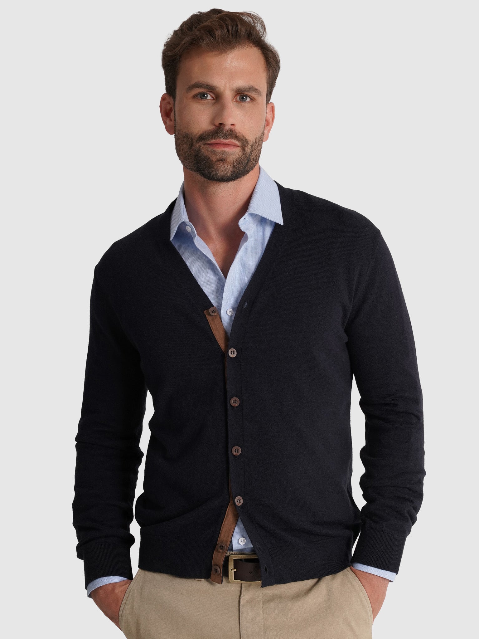 JERSEY DE LANA AZUL MANGA LARGA REGULAR FIT MR. AZUL