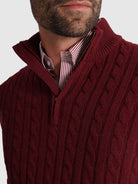 BORDEAUX WOOL PULLOVER WITH REGULAR FIT MR ELBOW PADS. BLUE