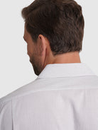 GRAY LONG SLEEVE COTTON SHIRT CLASSIC FIT MR. BLUE