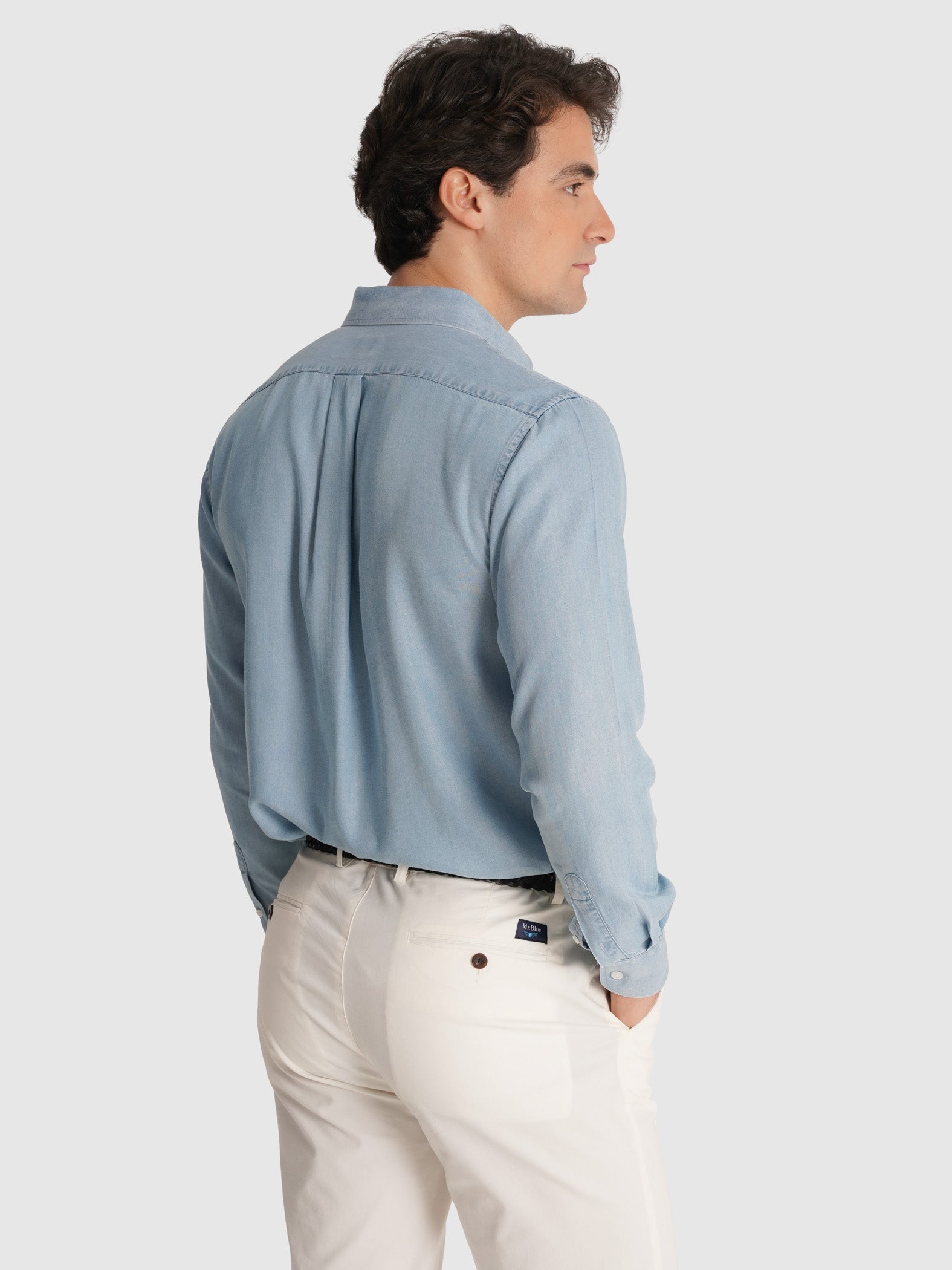CAMISA AZUL JEANS MANGA LARGA REGULAR FIT MR. AZUL