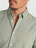 CAMISA ALGODÓN VERDE MANGA LARGA REGULAR FIT MR. AZUL